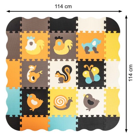 Mata edukacyjna piankowa puzzle zwierzątka kolorowa 114 x 114 cm 25 elementów Kik sp. z o.o. sp. k. Mata edukacyjna piankowa puzzle zwierzątka kolorowa 114 x 114 cm 25 elementów Kik sp. z o.o. sp. k.