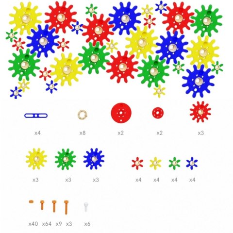 MASTERKIDZ Zestaw Akcesoriów Mix Koła Zębate do Paneli Ściennych STEM 198 el. Masterkidz MASTERKIDZ Zestaw Akcesoriów Mix Koła Zębate do Paneli Ściennych STEM 198 el. Masterkidz