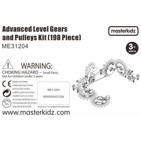 MASTERKIDZ Zestaw Akcesoriów Mix Koła Zębate do Paneli Ściennych STEM 198 el. Masterkidz MASTERKIDZ Zestaw Akcesoriów Mix Koła Zębate do Paneli Ściennych STEM 198 el. Masterkidz