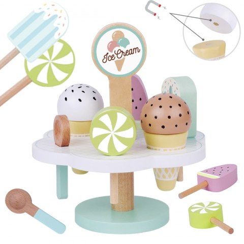 TOOKY TOY Drewniane Lody Magnetyczne na Stojaku Tooky Toy TOOKY TOY Drewniane Lody Magnetyczne na Stojaku Tooky Toy