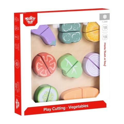 TOOKY TOY Drewniane Warzywa Deska Do Krojenia 20 el. Tooky Toy TOOKY TOY Drewniane Warzywa Deska Do Krojenia 20 el. Tooky Toy
