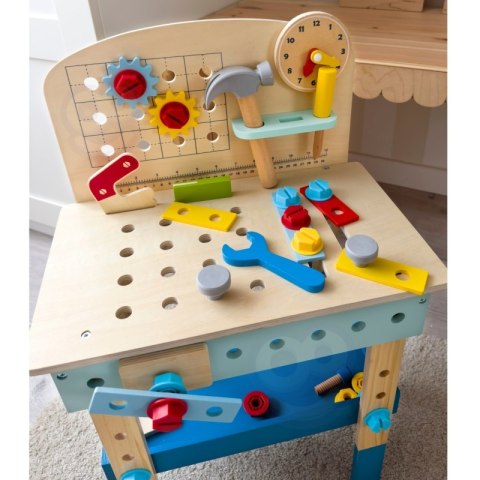 TOOKY TOY Drewniany Stół Do Majsterkowania Warsztat Tooky Toy TOOKY TOY Drewniany Stół Do Majsterkowania Warsztat Tooky Toy