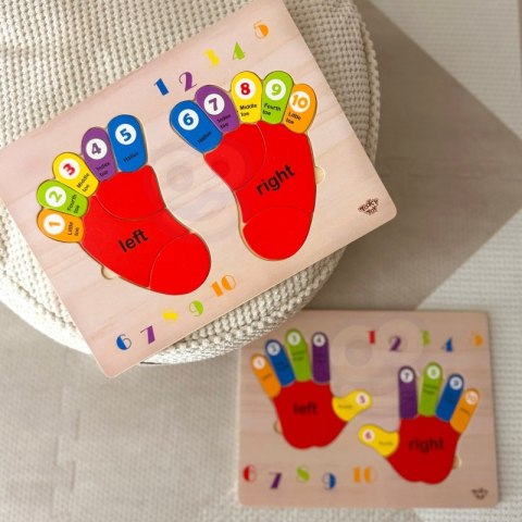 TOOKY TOY Edukacyjna Drewniana Układanka Stopy Nauka Liczenia i Kolorów Tooky Toy TOOKY TOY Edukacyjna Drewniana Układanka Stopy Nauka Liczenia i Kolorów Tooky Toy