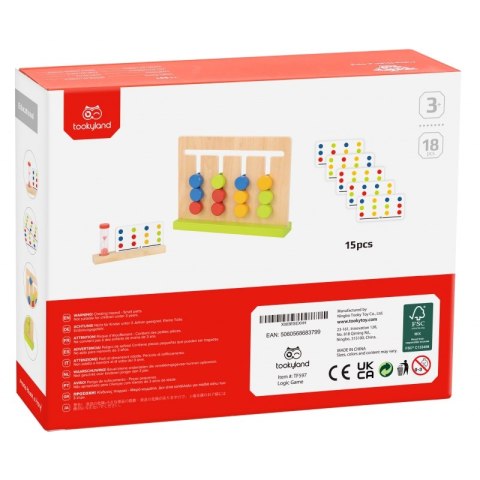 TOOKY TOY Gra Logiczna Układanka na Czas Kolory 30 Wzorów 18 el. Tooky Toy TOOKY TOY Gra Logiczna Układanka na Czas Kolory 30 Wzorów 18 el. Tooky Toy