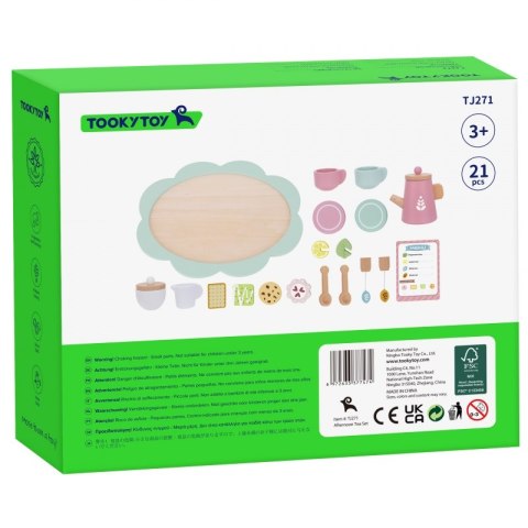 TOOKY TOY Popołudniowa Herbatka Drewniany Zestaw Serwis Tooky Toy TOOKY TOY Popołudniowa Herbatka Drewniany Zestaw Serwis Tooky Toy