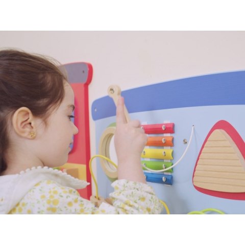 VIGA Drewniana Tablica Sensoryczna-Manipulacyjna EDU Pociąg Viga Toys VIGA Drewniana Tablica Sensoryczna-Manipulacyjna EDU Pociąg Viga Toys