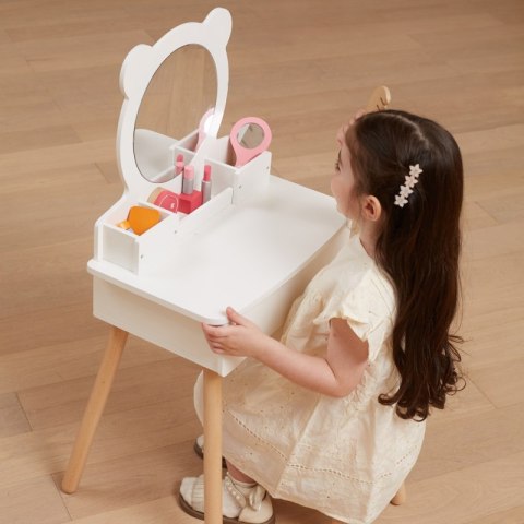 VIGA Duża Toaletka Drewniana Biała z Lustrem i Krzesełkiem Viga Toys VIGA Duża Toaletka Drewniana Biała z Lustrem i Krzesełkiem Viga Toys