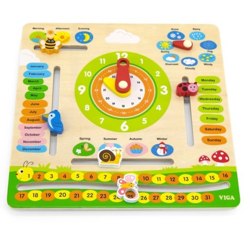 VIGA Kalendarz Edukacyjny Nauka Jezyka Angielskiego Viga Toys VIGA Kalendarz Edukacyjny Nauka Jezyka Angielskiego Viga Toys
