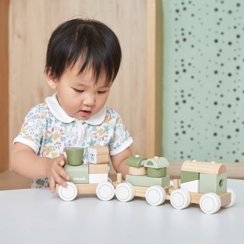 VIGA PolarB Zielona Kolejka Pociąg z Wagonikami Klocki Viga Toys VIGA PolarB Zielona Kolejka Pociąg z Wagonikami Klocki Viga Toys