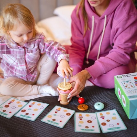 WOOPIE GREEN Drewniane Lody Układanka Montessori Cukiernia 12 el. FSC Woopie Let's Go Green WOOPIE GREEN Drewniane Lody Układanka Montessori Cukiernia 12 el. FSC Woopie Let's Go Green