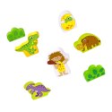 TOOKY TOY Drewniana Magnetyczna Kolejka Dinozaury + Figurki Tooky Toy TOOKY TOY Drewniana Magnetyczna Kolejka Dinozaury + Figurki Tooky Toy