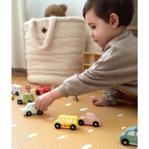 TOOKY TOY Zestaw Drewnianych Pojazdów i Znaków Drogowych w Pudełku Tooky Toy TOOKY TOY Zestaw Drewnianych Pojazdów i Znaków Drogowych w Pudełku Tooky Toy