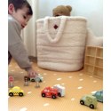 TOOKY TOY Zestaw Drewnianych Pojazdów i Znaków Drogowych w Pudełku Tooky Toy