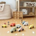 TOOKY TOY Zestaw Drewnianych Pojazdów i Znaków Drogowych w Pudełku Tooky Toy