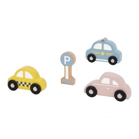 TOOKY TOY Zestaw Drewnianych Pojazdów i Znaków Drogowych w Pudełku Tooky Toy TOOKY TOY Zestaw Drewnianych Pojazdów i Znaków Drogowych w Pudełku Tooky Toy