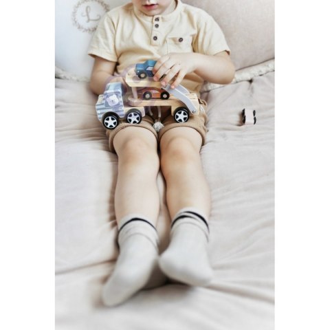 VIGA PolarB Drewniana laweta z samochodzikami Montessori Viga Toys VIGA PolarB Drewniana laweta z samochodzikami Montessori Viga Toys
