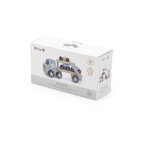 VIGA PolarB Drewniana laweta z samochodzikami Montessori Viga Toys VIGA PolarB Drewniana laweta z samochodzikami Montessori Viga Toys