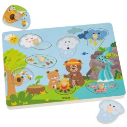 VIGA Puzzle Dźwiękowe Odkrywamy Naturę Viga Toys