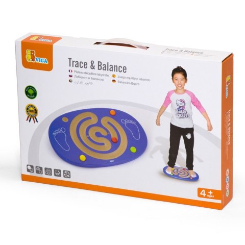 VIGA Sensoryczna Drewniana Deska do balansowania z labiryntem Viga Toys VIGA Sensoryczna Drewniana Deska do balansowania z labiryntem Viga Toys