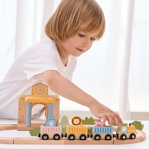 Viga PolarB Drewniany Zestaw Kolejowy 30 el. Viga Toys Viga PolarB Drewniany Zestaw Kolejowy 30 el. Viga Toys