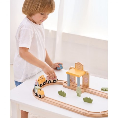 Viga PolarB Drewniany Zestaw Kolejowy 30 el. Viga Toys Viga PolarB Drewniany Zestaw Kolejowy 30 el. Viga Toys