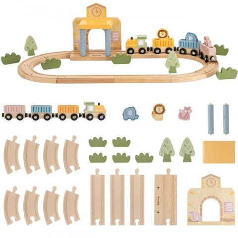 Viga PolarB Drewniany Zestaw Kolejowy 30 el. Viga Toys Viga PolarB Drewniany Zestaw Kolejowy 30 el. Viga Toys