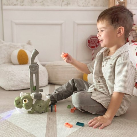 WOOPIE Elektryczna Ciuchcia Lokomotywa do Klocków Domino Dinozaur Pomarańczowy - 3szt. Woopie WOOPIE Elektryczna Ciuchcia Lokomotywa do Klocków Domino Dinozaur Pomarańczowy - 3szt. Woopie