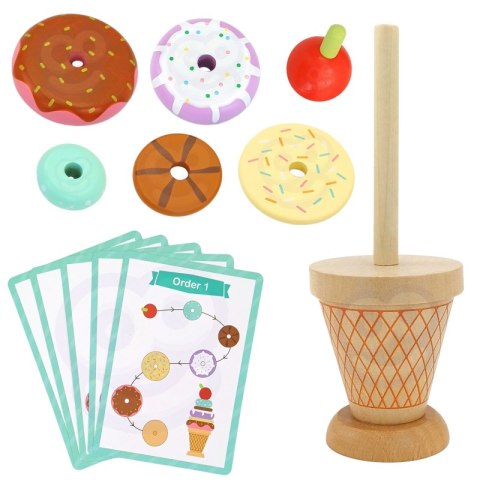 WOOPIE GREEN Drewniane Lody Układanka Montessori Cukiernia 12 el. FSC Woopie Let's Go Green WOOPIE GREEN Drewniane Lody Układanka Montessori Cukiernia 12 el. FSC Woopie Let's Go Green