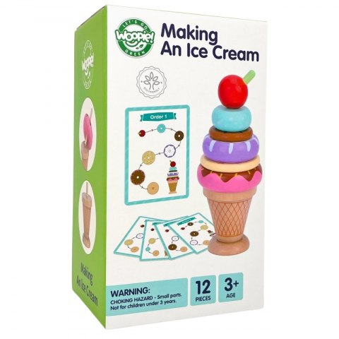 WOOPIE GREEN Drewniane Lody Układanka Montessori Cukiernia 12 el. FSC Woopie Let's Go Green WOOPIE GREEN Drewniane Lody Układanka Montessori Cukiernia 12 el. FSC Woopie Let's Go Green