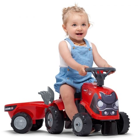FALK Jeździk Traktorek Baby Case IH Ride-On Czerwony z Przyczepką + akc. od 12 miesięcy FALK FALK Jeździk Traktorek Baby Case IH Ride-On Czerwony z Przyczepką + akc. od 12 miesięcy FALK