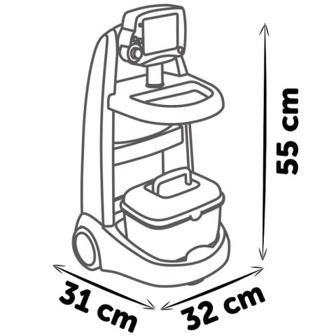 SMOBY Elektroniczny Wózek Medyczny Lekarski 16 akcesoriów Smoby SMOBY Elektroniczny Wózek Medyczny Lekarski 16 akcesoriów Smoby