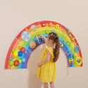 VIGA Drewniana Tablica Sensoryczno-Manipulacyjna EDU Tęcza Certyfikat FSC Viga Toys VIGA Drewniana Tablica Sensoryczno-Manipulacyjna EDU Tęcza Certyfikat FSC Viga Toys