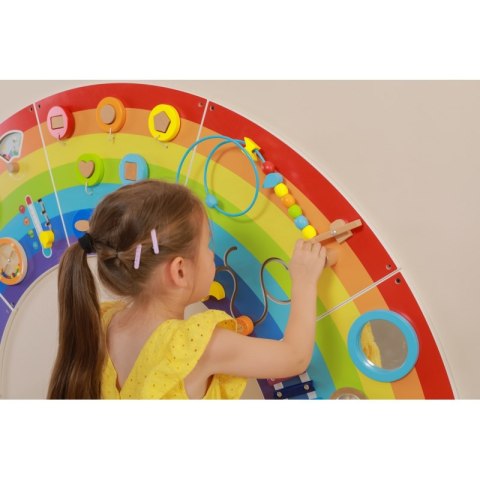 VIGA Drewniana Tablica Sensoryczno-Manipulacyjna EDU Tęcza Certyfikat FSC Viga Toys VIGA Drewniana Tablica Sensoryczno-Manipulacyjna EDU Tęcza Certyfikat FSC Viga Toys