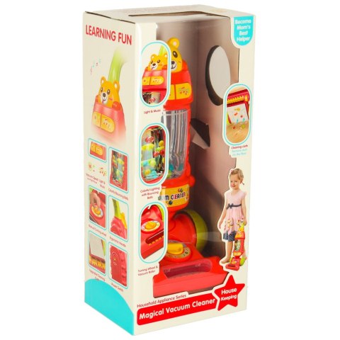 Odkurzacz dla dzieci pionowy interaktywny z dźwiękiem malinowy 46cm Kik sp. z o.o. sp. k. Odkurzacz dla dzieci pionowy interaktywny z dźwiękiem malinowy 46cm Kik sp. z o.o. sp. k.