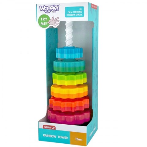 WOOPIE BABY Edukacyjna Piramidka Zakręcona Wieża Woopie Baby WOOPIE BABY Edukacyjna Piramidka Zakręcona Wieża Woopie Baby