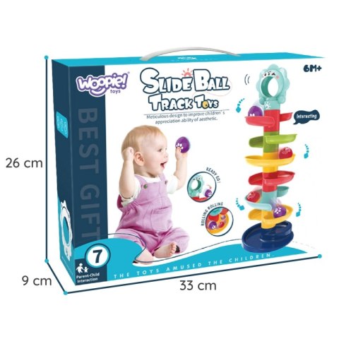 WOOPIE BABY Kulodrom Tor Kulkowy Zestaw Spirala + 2 Kulki Woopie Baby WOOPIE BABY Kulodrom Tor Kulkowy Zestaw Spirala + 2 Kulki Woopie Baby