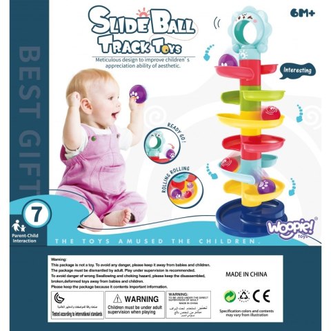 WOOPIE BABY Kulodrom Tor Kulkowy Zestaw Spirala + 2 Kulki Woopie Baby WOOPIE BABY Kulodrom Tor Kulkowy Zestaw Spirala + 2 Kulki Woopie Baby