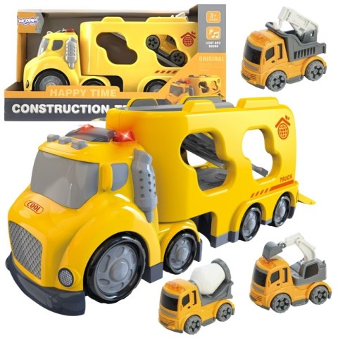WOOPIE Duża Żółta Laweta City Truck Efekty Dźwiękowe i Świetlne Woopie WOOPIE Duża Żółta Laweta City Truck Efekty Dźwiękowe i Świetlne Woopie