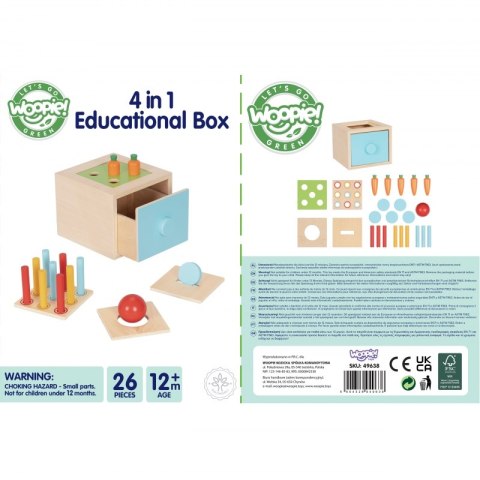 WOOPIE GREEN Drewniana Szuflada Edukacyjna Sorter Montessori Woopie Let's Go Green WOOPIE GREEN Drewniana Szuflada Edukacyjna Sorter Montessori Woopie Let's Go Green