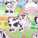 WOOPIE GREEN Drewniane Puzzle Montessori Farma z Pinezkami Do Dopasowania Woopie Let's Go Green
