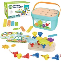 WOOPIE GREEN Konstrukcyjny BOX Motoryczny Montessori 12w1 FSC Woopie Let's Go Green