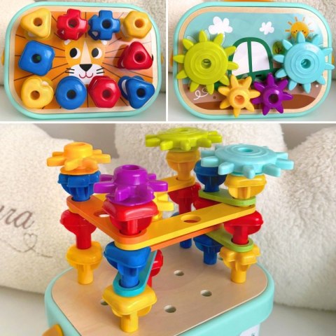 WOOPIE GREEN Konstrukcyjny BOX Motoryczny Montessori 12w1 FSC Woopie Let's Go Green WOOPIE GREEN Konstrukcyjny BOX Motoryczny Montessori 12w1 FSC Woopie Let's Go Green