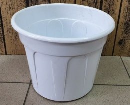 Doniczka/osłonka 27cm KARO BIAŁA POLPLAST