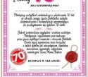 Dyplom certyfikat 70 lat Pani | D81 AARON-humor