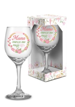 Kieliszek do wina 220ml Mama ma zawsze rację MAX GIFT