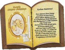 Książeczka ozdobna CHRZEST 20 x 15,5 cm P705 NAMI-wyroby z drewna