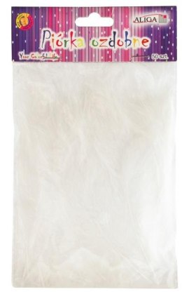 Pióra 50szt. 10-12cm BIAŁE P-002 ALIGA