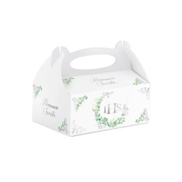 Pudełka na ciasto IHS Eukaliptus srebrny 10szt. DIY 132036 Party PAL - STOJAKI , BALONY,