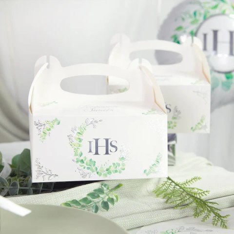 Pudełka na ciasto IHS Eukaliptus srebrny 10szt. DIY 132036 Party PAL - STOJAKI , BALONY, Pudełka na ciasto IHS Eukaliptus srebrny 10szt. DIY 132036 Party PAL - STOJAKI , BALONY,