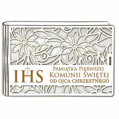 Pudełko na pieniądze banknotówka KOMUNIA - od OJCA CHRZESTNEGO - Ażur 3302A-KOM2B-OC CARGO-anioły Pudełko na pieniądze banknotówka KOMUNIA - od OJCA CHRZESTNEGO - Ażur 3302A-KOM2B-OC CARGO-anioły